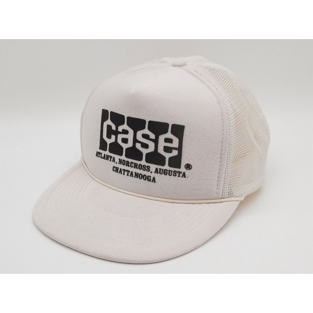 Vintage Case Snapback Trucker Cap Hat USA  White. Atlanta Chattanooga. Otto Cap